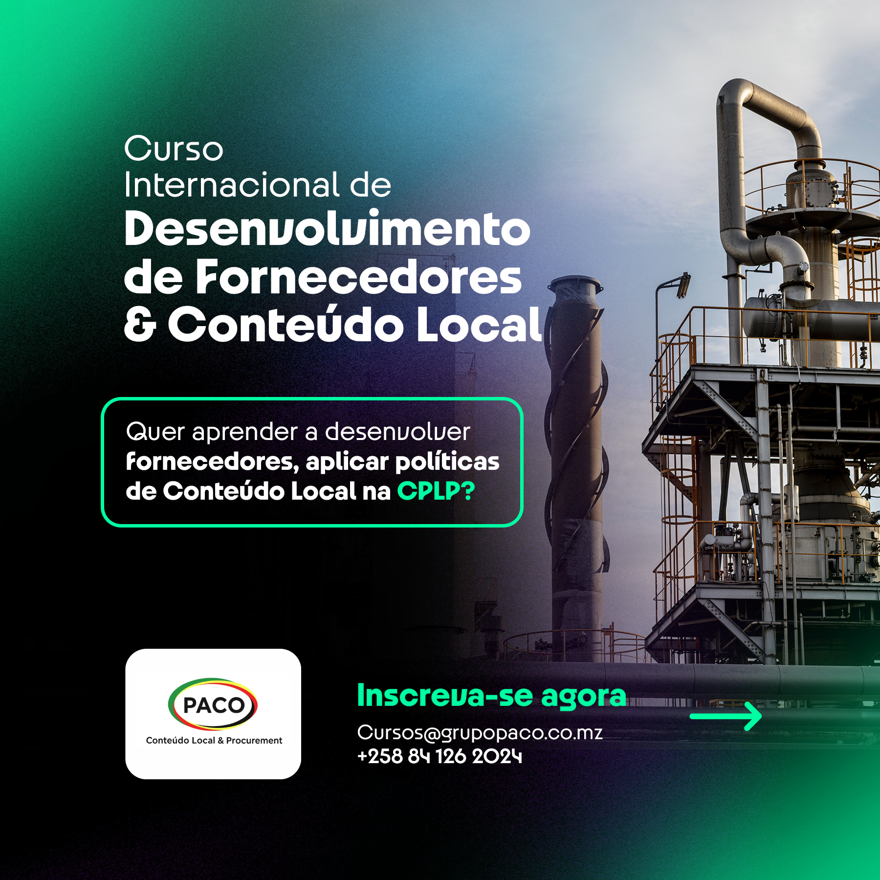 Curso Internacional de Desenvolvimento de Fornecedores & Conteúdo Local